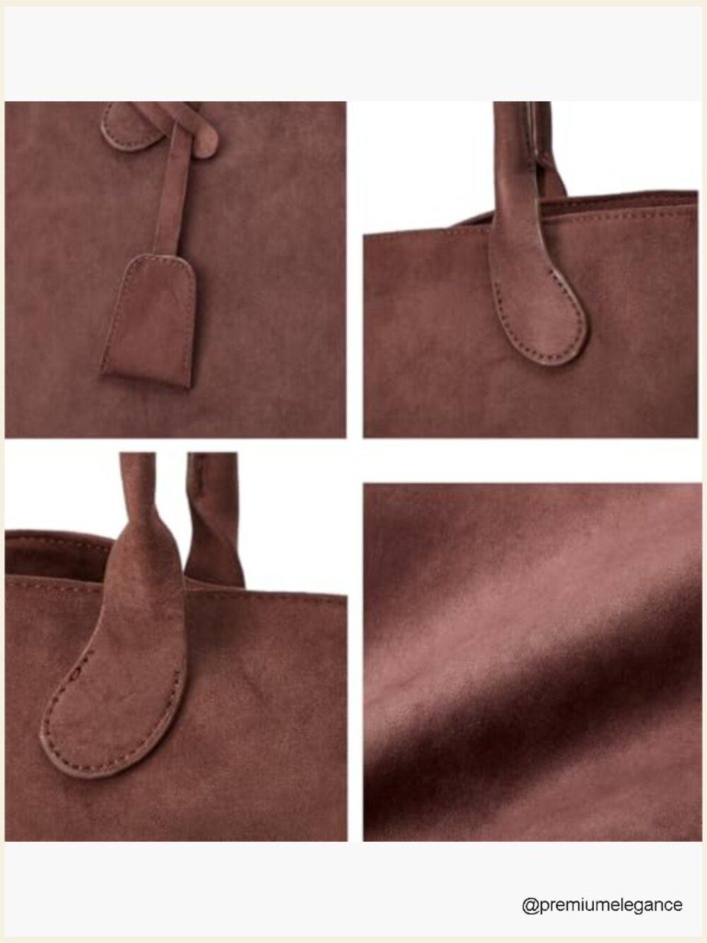 Faux Suede Hobo Tote Shoulder Bag Large Capacity Handbag Satchel - Picture 2 of 7